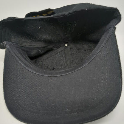 Snapback Hat Black One Size Pirate Skull No Quarter No Mercy Patch Embroidery