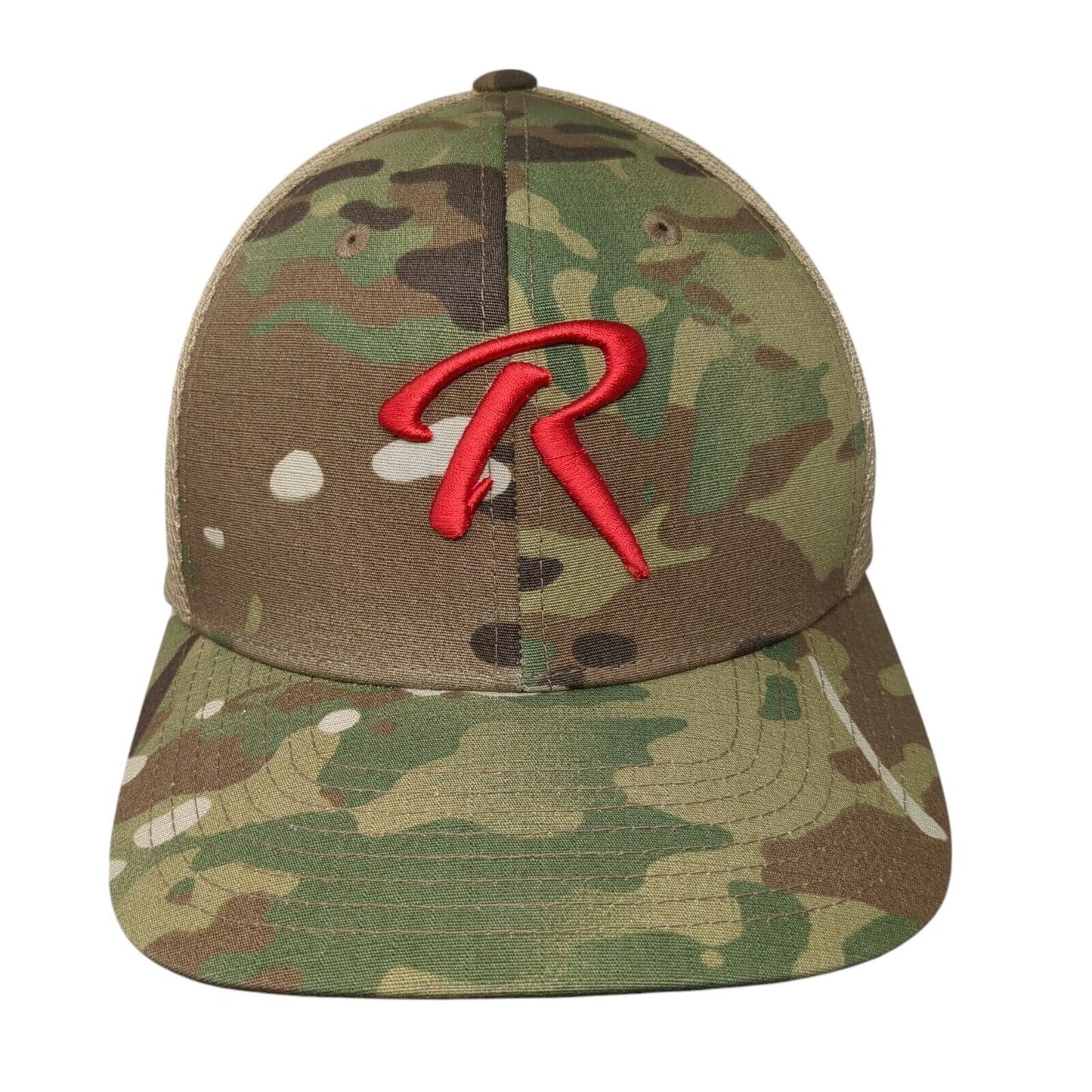 Red Built Snapback Trucker Hat Camo One Size Flexfit 110 Cap America