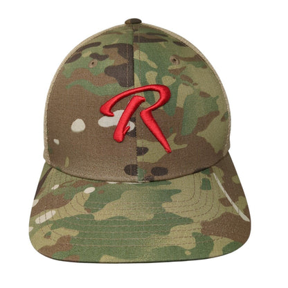 Red Built Snapback Trucker Hat Camo One Size Flexfit 110 Cap America