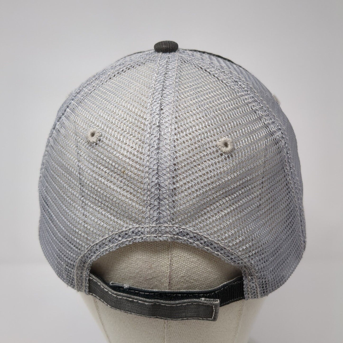 I'm A Happy Camper Strapback Trucker Hat Gray One Size Mesh Back HG