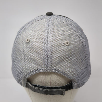 I'm A Happy Camper Strapback Trucker Hat Gray One Size Mesh Back HG