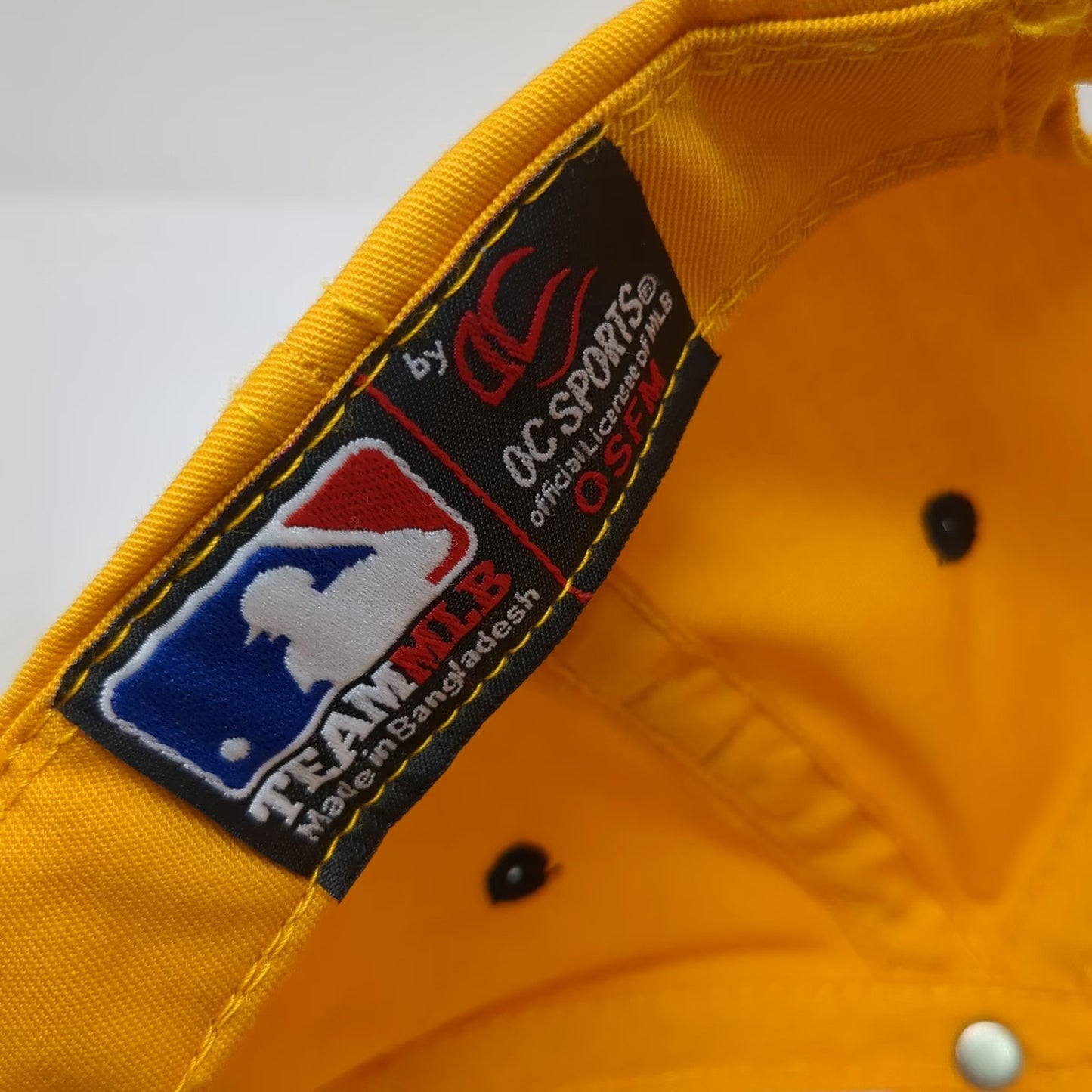 Pittsburgh Pirates MLB OC Sports Baseball Cap Yellow Black OSFM Strapback Hat