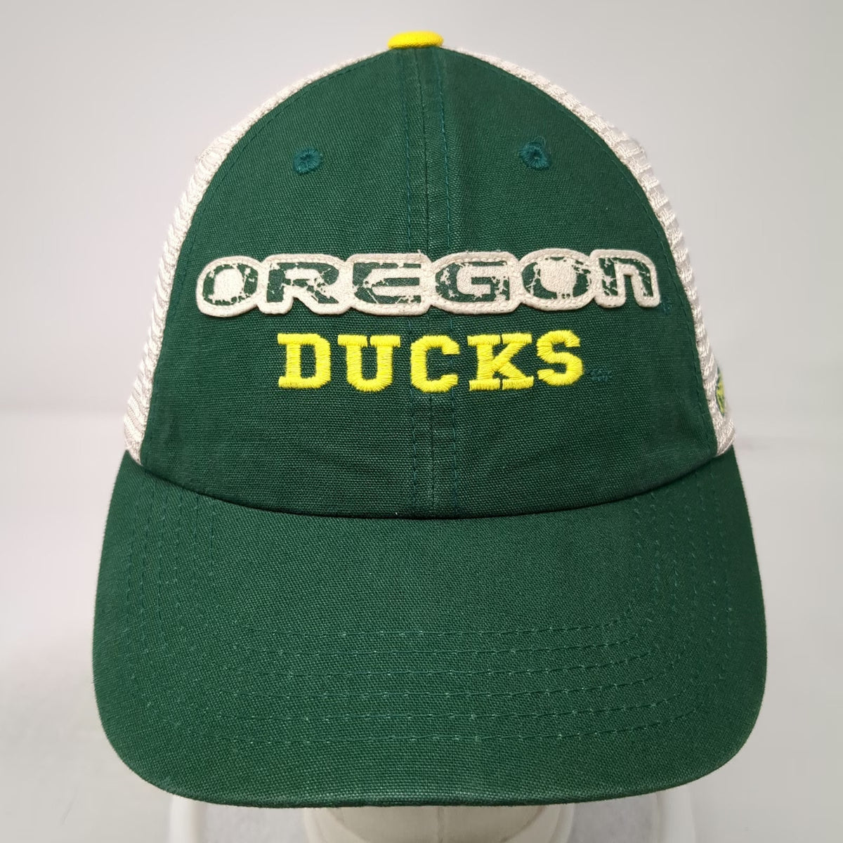 Captivating Headwear Oregon Ducks NCAA Trucker Hat Green One Size Snapback Mesh