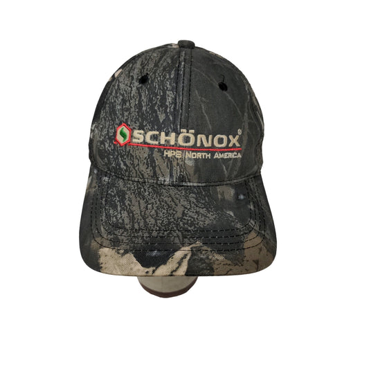 Schonox HPS North America Camo Strapback Hat OSFM Embroidered Logo OC Cap