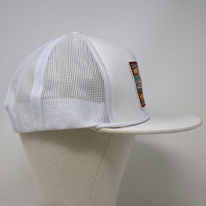 Lazy J Ranch Wear Trucker Hat White One Size Snapback Rope Patch Hereford Bull