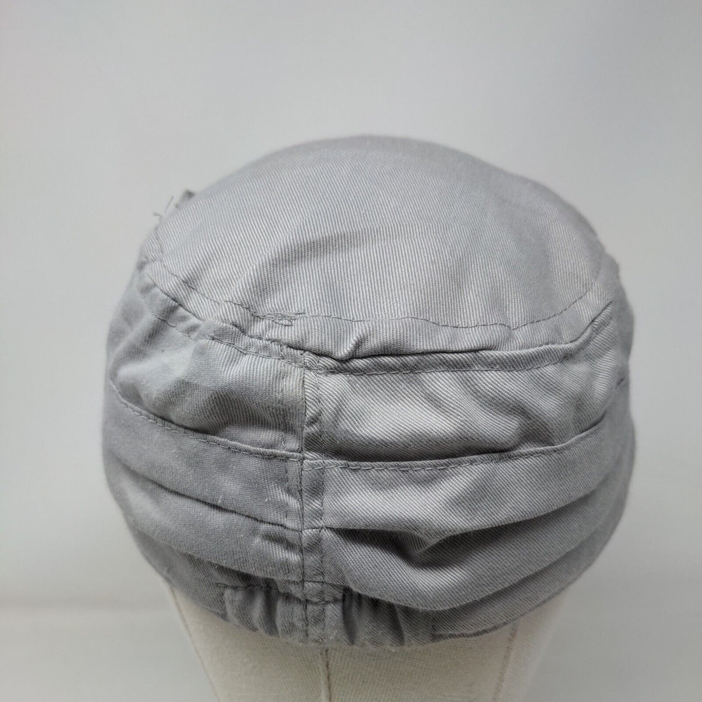 Unbranded Fitted Cadet Army Cap Hat Gray One Size Solid Bow Butterfly