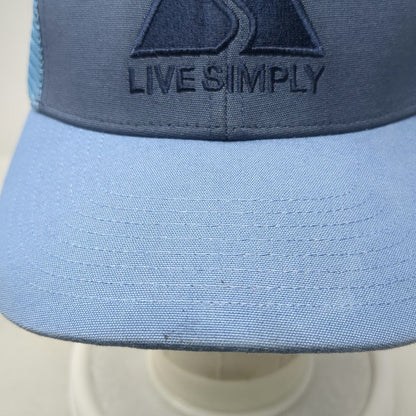 Patagonia Trucker Hat Blue One Size Live Simply Mountain Mesh Snapback Graphic