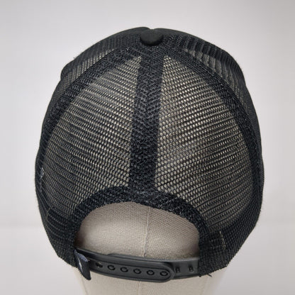 High Fitness Snapback Mesh Back Trucker Hat Black One Size Adjustable