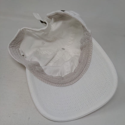 Unbranded Slideback Hat White One Size Adjustable Vented Holes 6 Panel