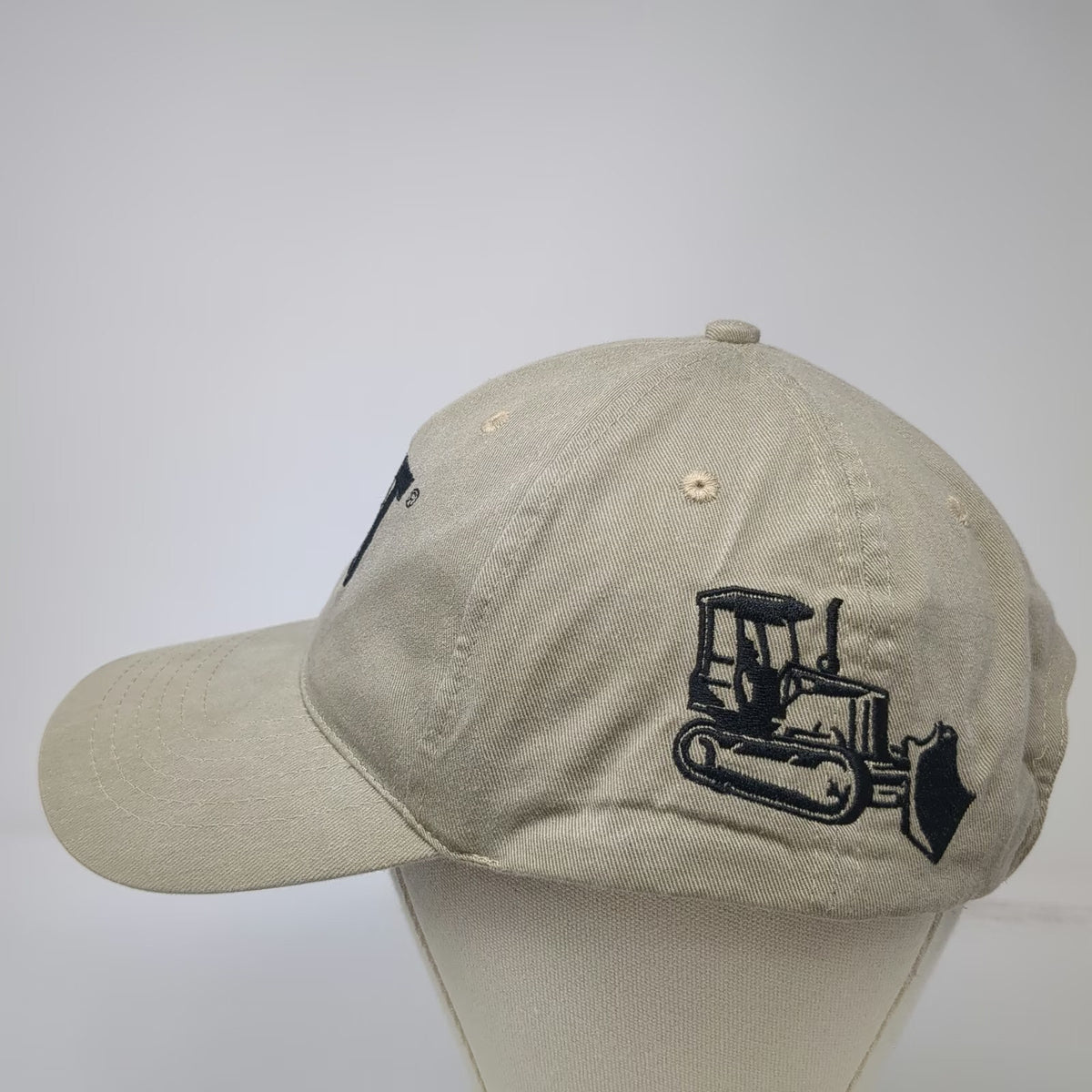 Caterpillar CAT G-Series Bulldozer Hat Beige One Size Baseball Cap Slideback