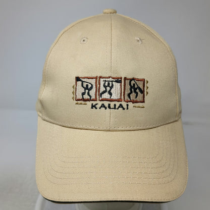 Hawaiian Headwear Baseball Cap Beige One Size Cotton Kauai Hawaii Slideback Hat