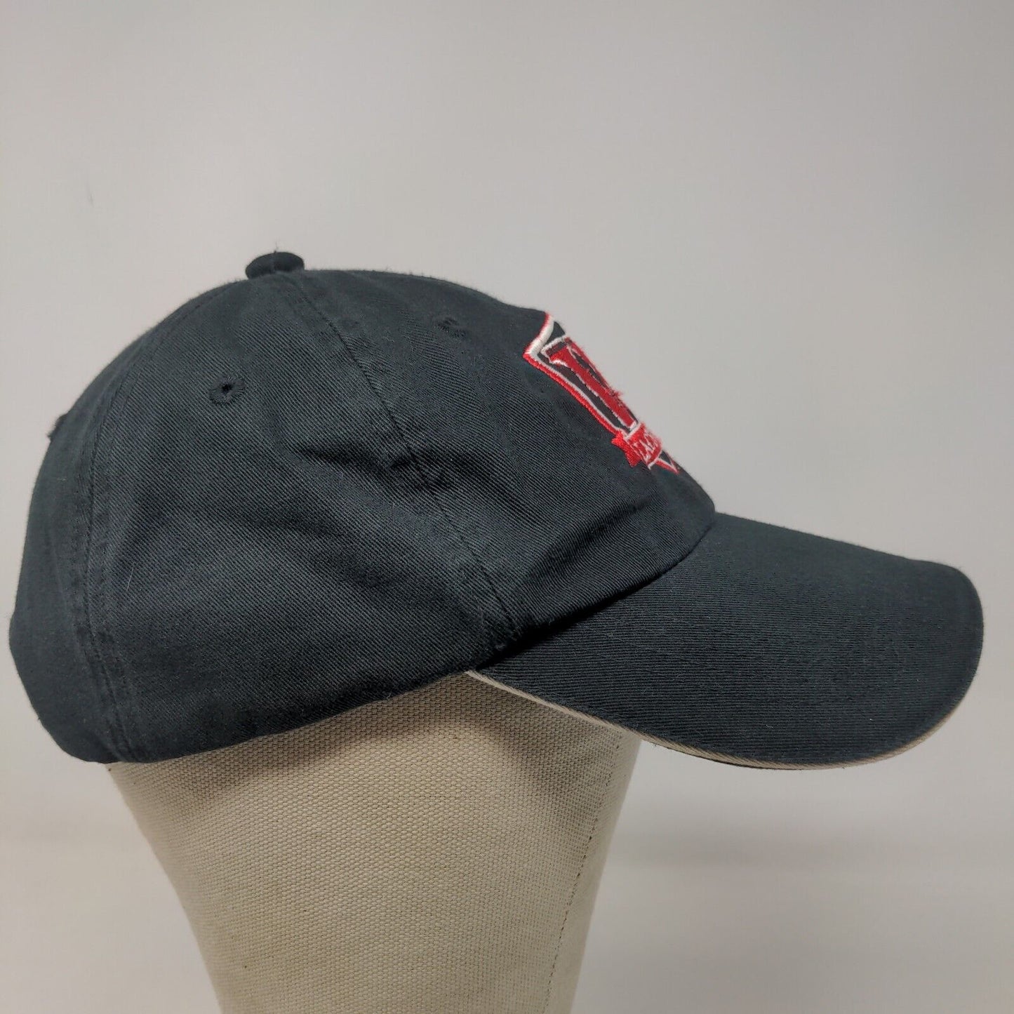 Port Authority Men's Strapback Hat Black Embroidered W Lacross Logo Cotton