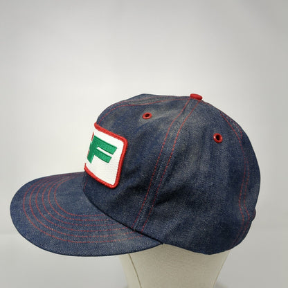 CF Snapback Hat Blue One Size Adjustable Embroidered Denim 6 Panel Tonkin