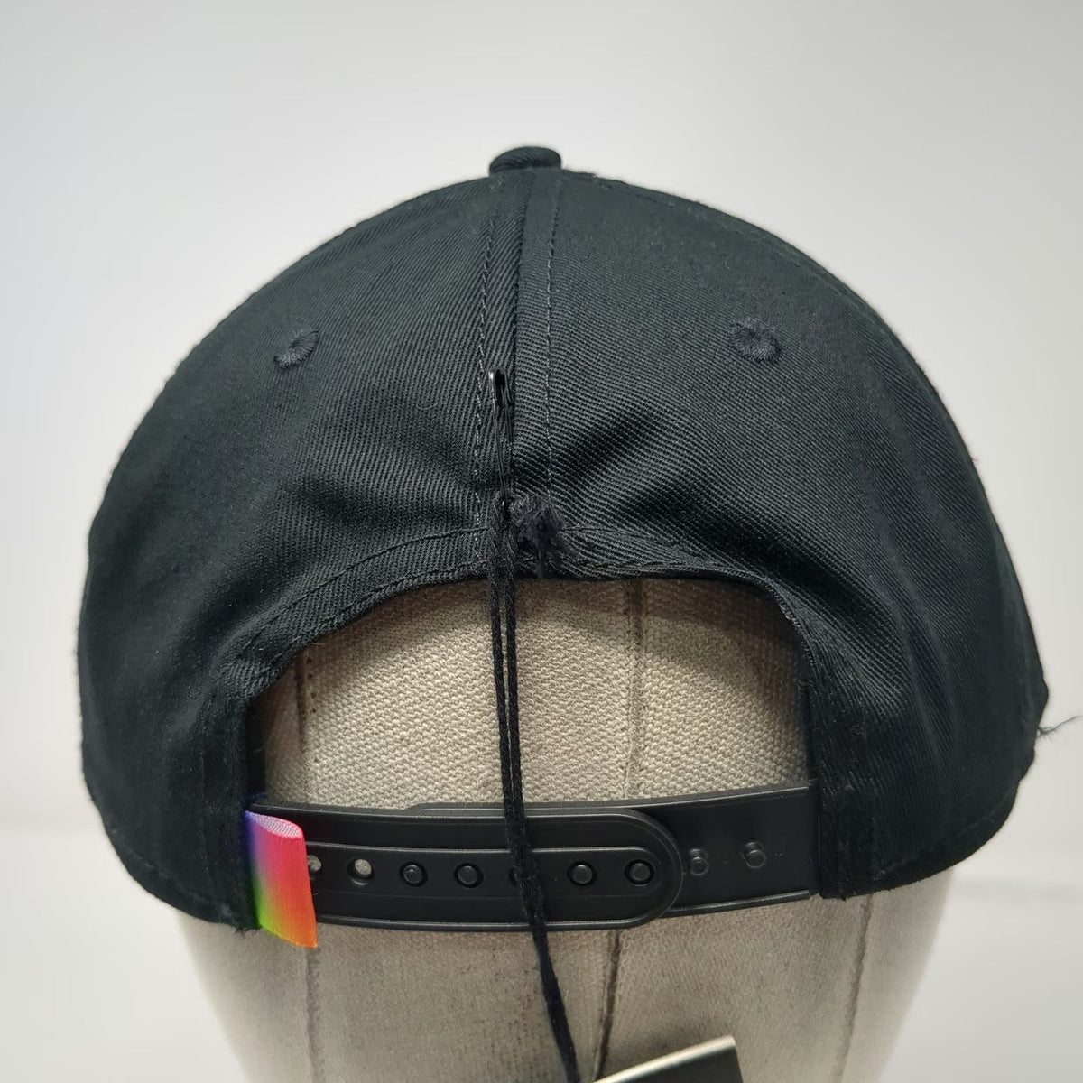 Illuminarium 5 Panel Black Hat Flat Bill Sonic Weld Snapback Rainbow W/Tags