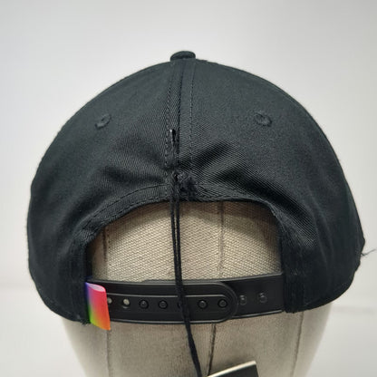 Illuminarium 5 Panel Black Hat Flat Bill Sonic Weld Snapback Rainbow W/Tags
