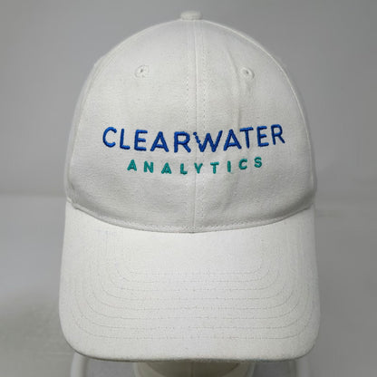 Hit Clearwater Analytics Baseball Cap White One Size Cotton Strapback Hat