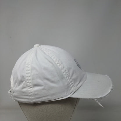 Old Navy Glitter Strapback Hat White S/M Adjustable Solid 6 Panel