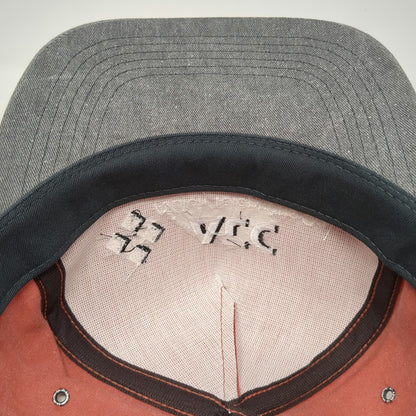 K-Products 5 Panel Red Gray Albion Telephone Co Slideback USA Made hat Vintage