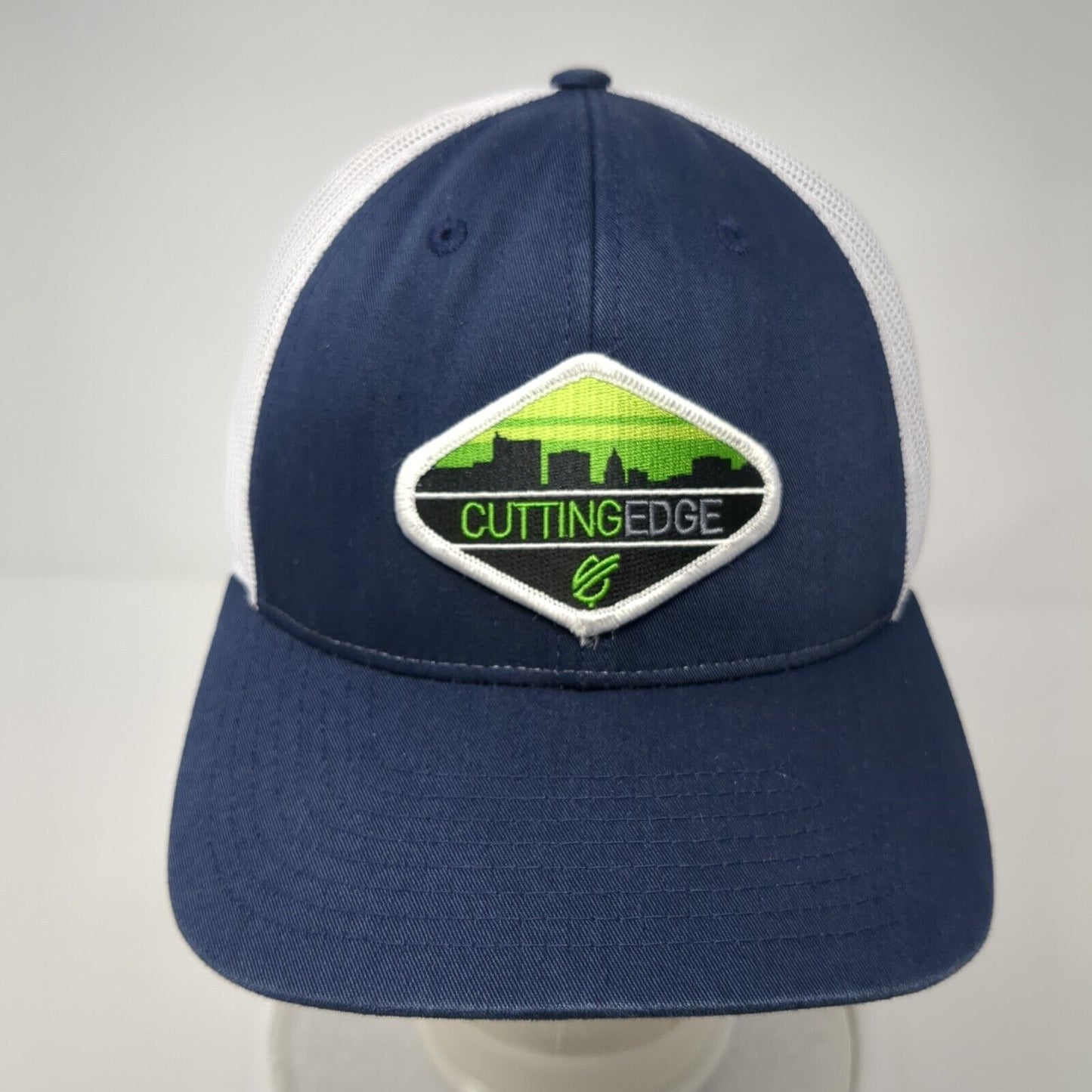 Cutting Edge Snapback Trucker Hat Blue M/L Adjustable Mesh Back Richardson