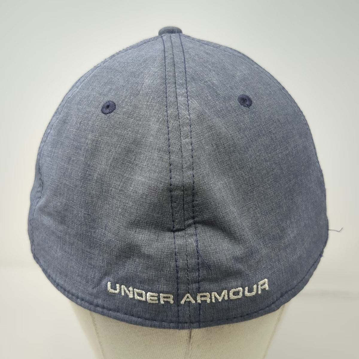 Under Armour Baseball Cap Blue XL Front Patch Logo Embroidered Fitted Hat