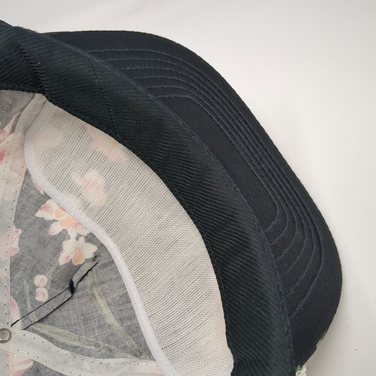 San Sun Trucker Black Floral Idaho Centennial Rope Snapback Hat Vintage