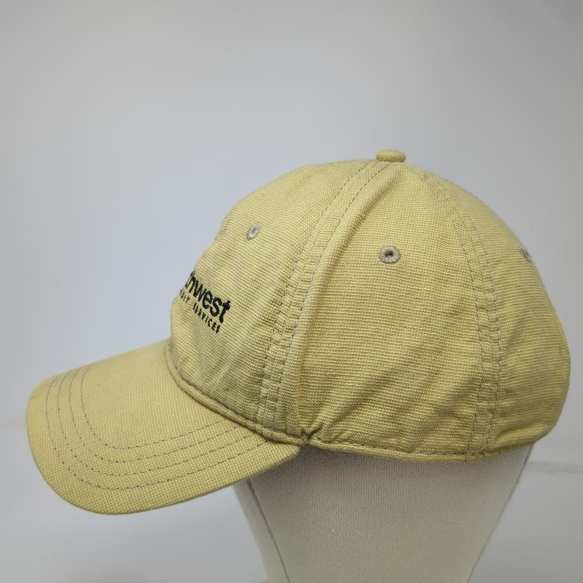 C.A.P. Brand Baseball Cap Beige Black One Size Embroidered Logo Strapback hat