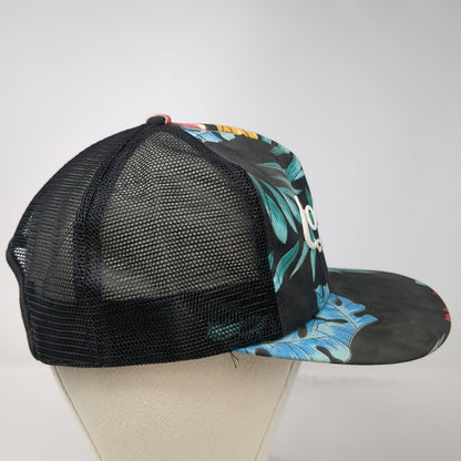 Crookham Company Trucker Hat Black Floral One Size Snapback Mesh Hat