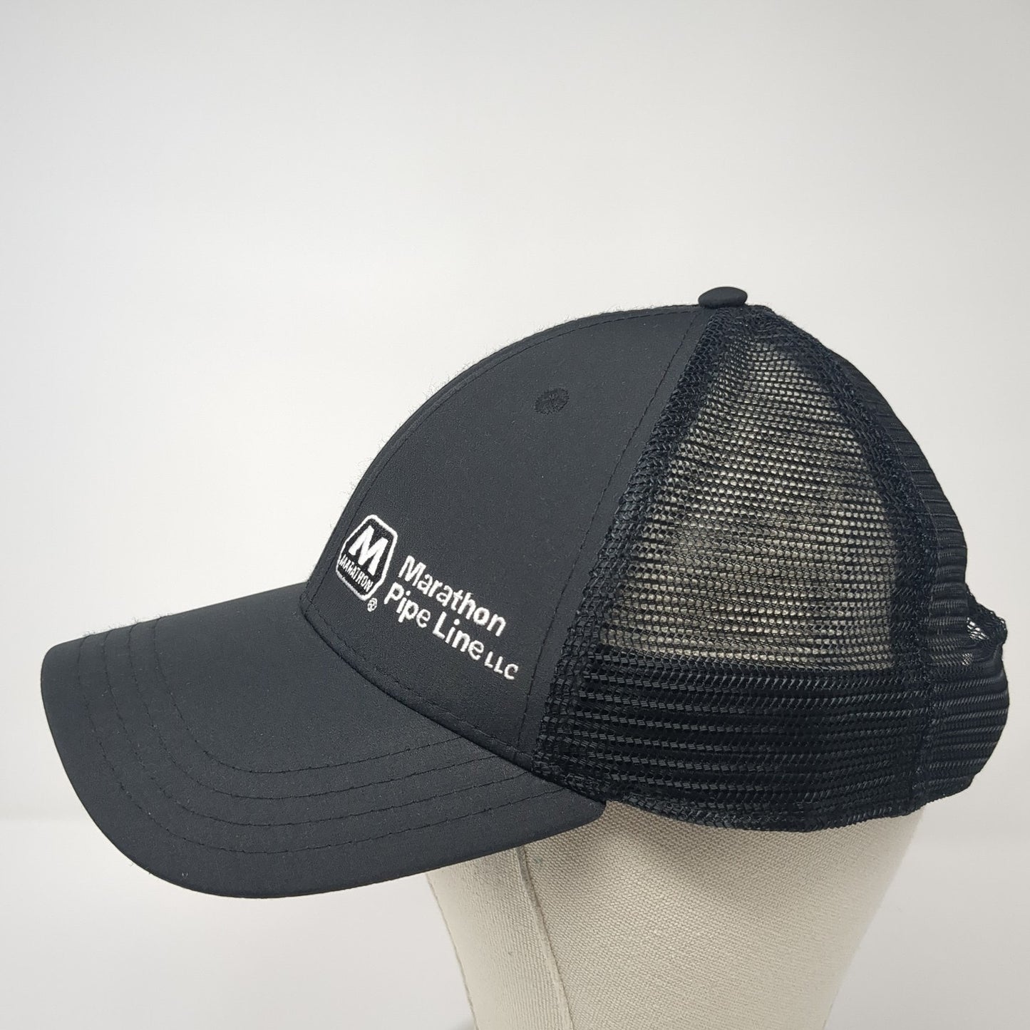Marathon Pipe Line LLC Snapback Trucker Hat Black One Size Mesh Back