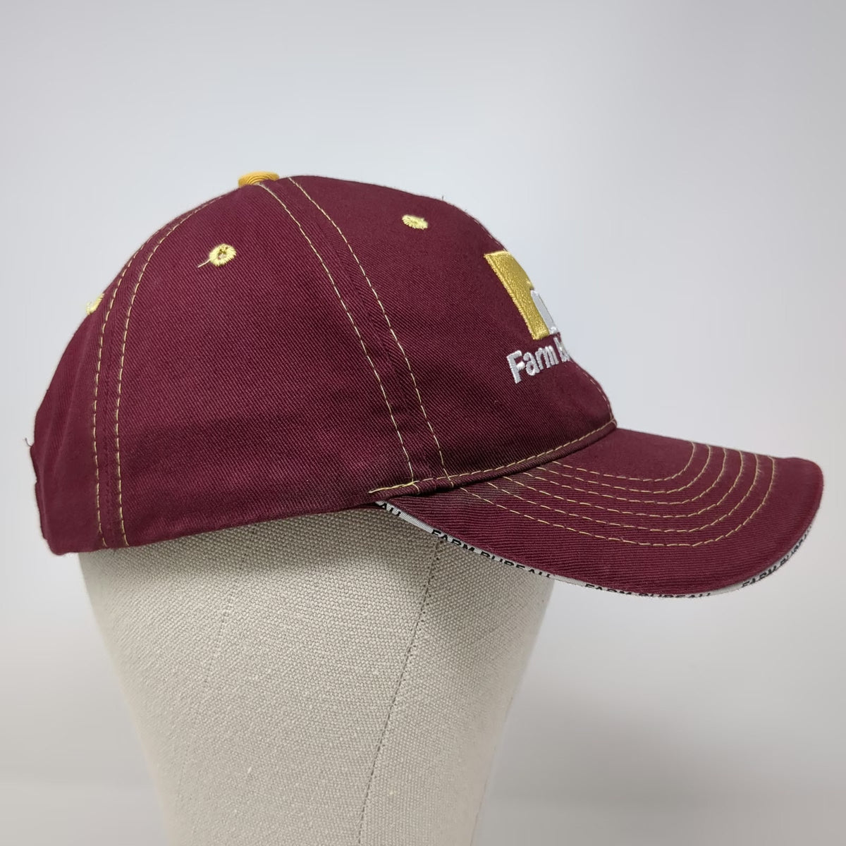 Buck's Athletic Red Baseball Cap One Size Farm Bureau Ins Idaho Strapback Hat