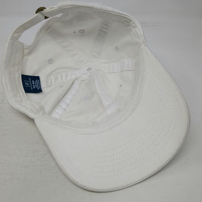 George Baseball Cap White One Size Slideback Adjustable Cotton Plain Blank Hat