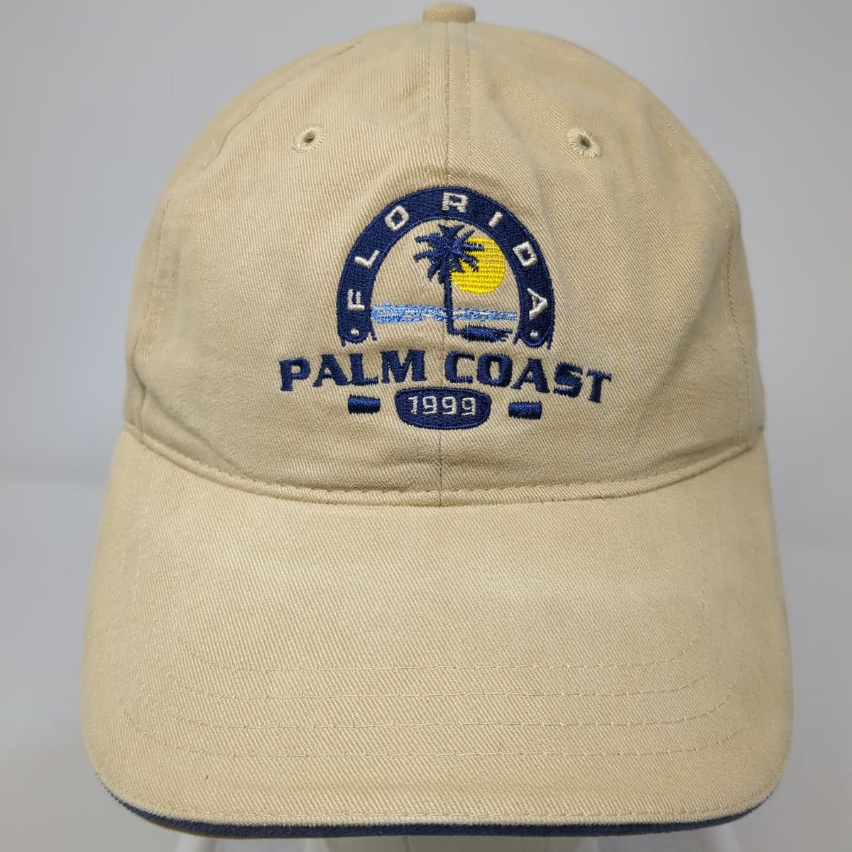 Sherry Palm Coast Florida 1999 Baseball Cap Beige One Size Strapback Cotton Hat