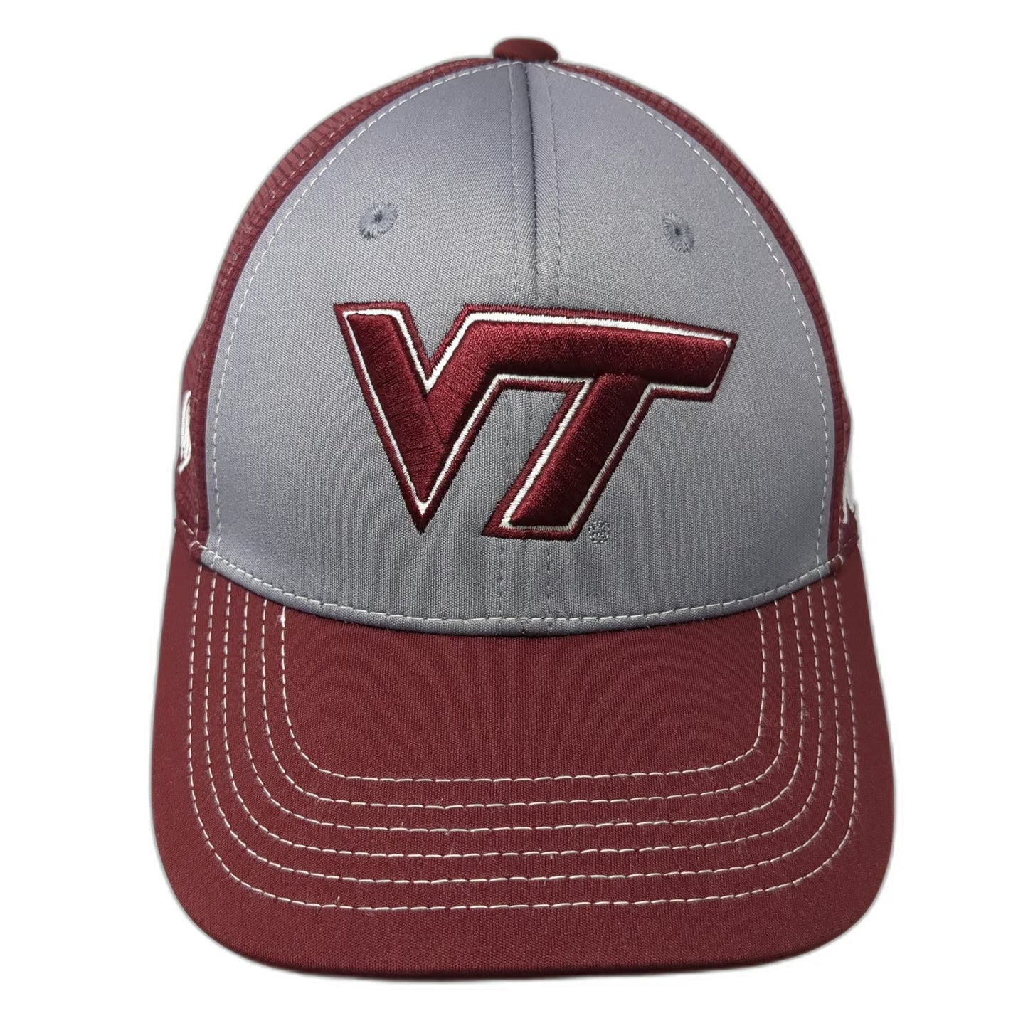 Virginia Tech Hokies NCAA Top of the World Red OSFM Stretch Cap Memory Fit Hat