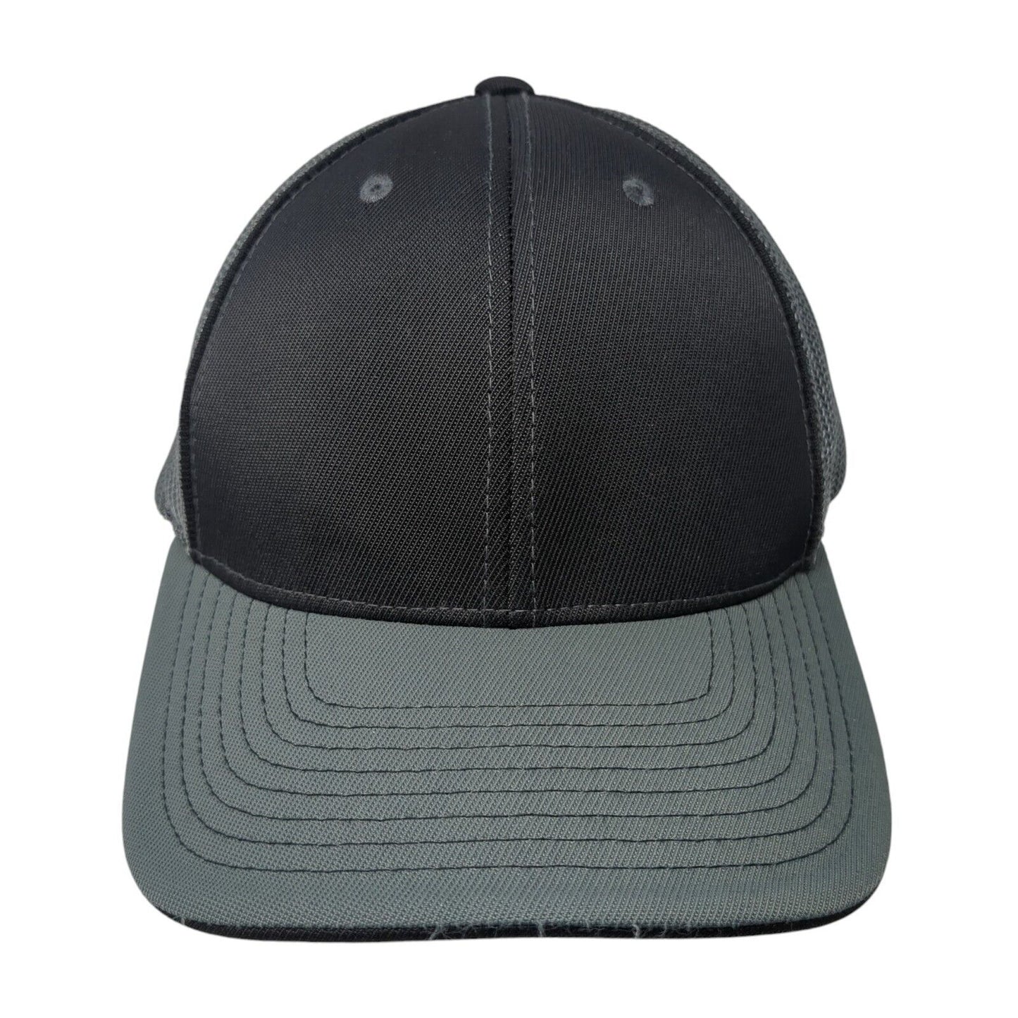 Pacific Headwear Fitted Trucker Hat Gray 7 3/8-8 Lightweight Mesh Back Blank