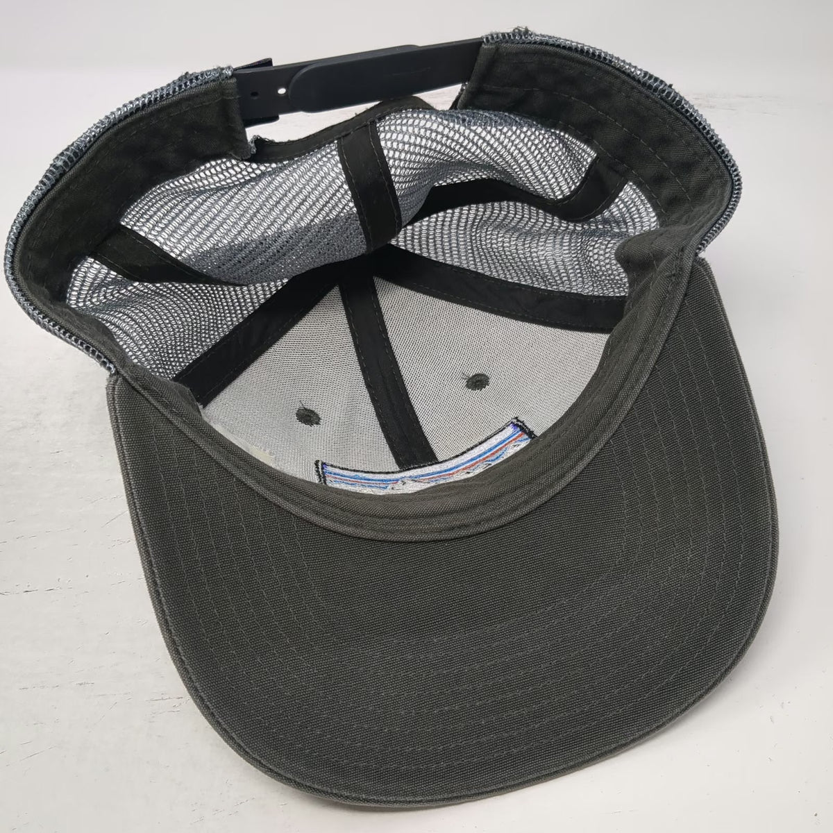 Patagonia Trucker Hat Gray One Size Mesh Back Snapback Mountain Patch Logo