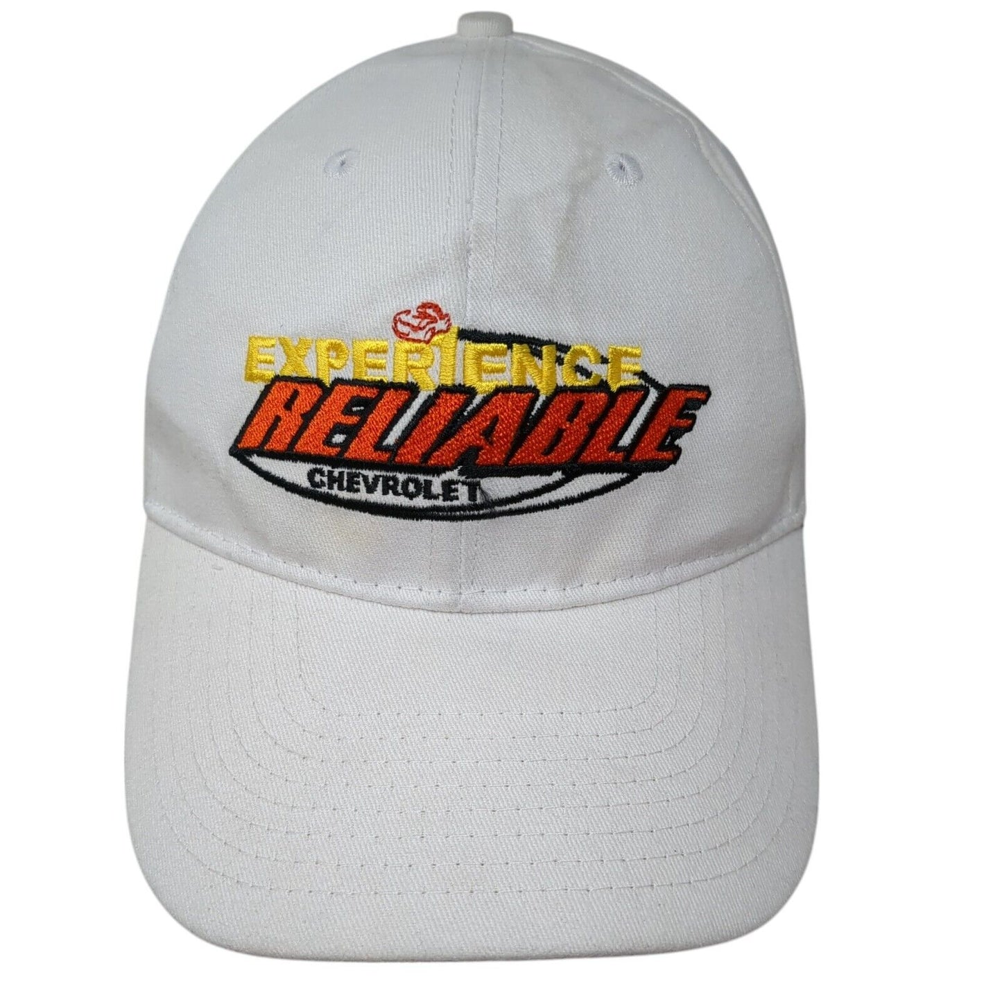 Experience Reliable Chevrolet Strapback Hat White OS Adjustable Embroidered