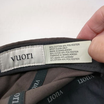 Vuori Baseball Cap Brown One Size Adjustable Slideback Hat V Logo Cotton Blend