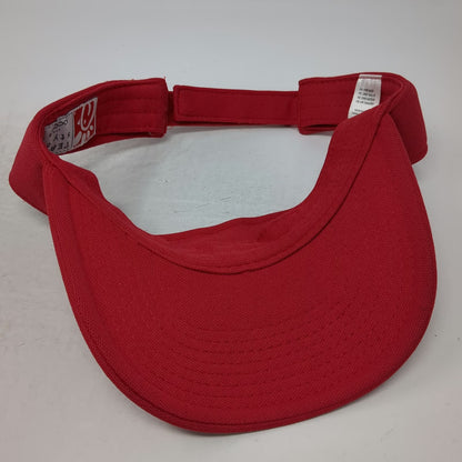 Chick-fil-A Visor Hat Red One Size Adjustable Strapback Logo Restaurant Uniform