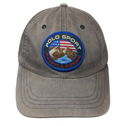 Polo Sport Ralph Lauren Baseball Cap Blue One Size Mountain Patch Slideback Hat