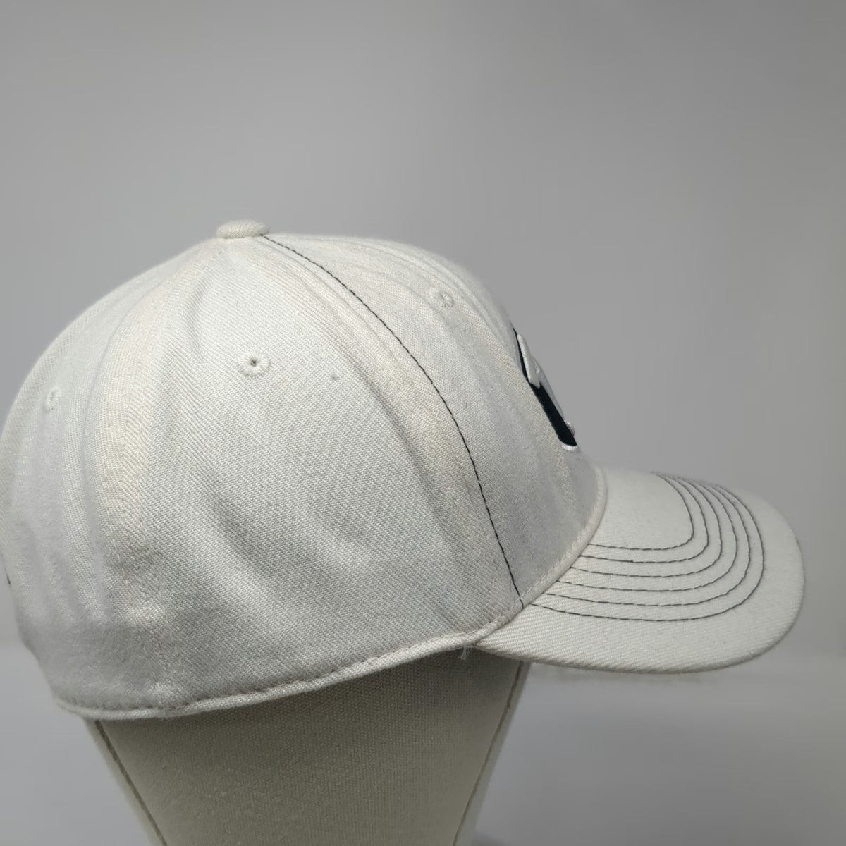 BYU Cougars NCAA Top of the World White M Baseball Cap Stretch Fit One-Fit Hat