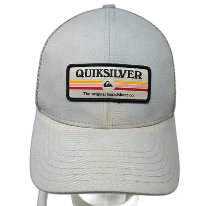 Quiksilver Trucker Hat Gray One Size Mesh Back Snapback Patch Boardshort Co Logo