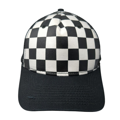 No Boundaries Snapback Trucker Hat Black One Size Adjustable Mesh Back Check
