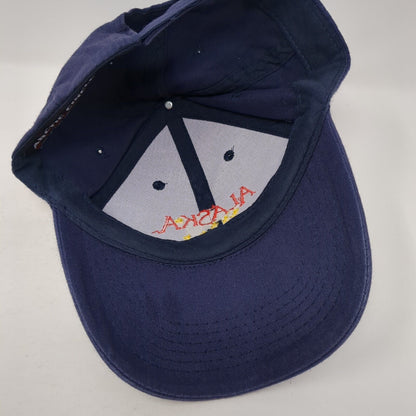 Alaska Strapback Hat Blue One Size Adjustable Embroidered Arctic Circle