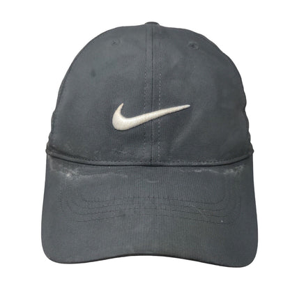 Nike Golf Strapback Hat Gray OSFM Embroidered Logo Swoosh Adjustable