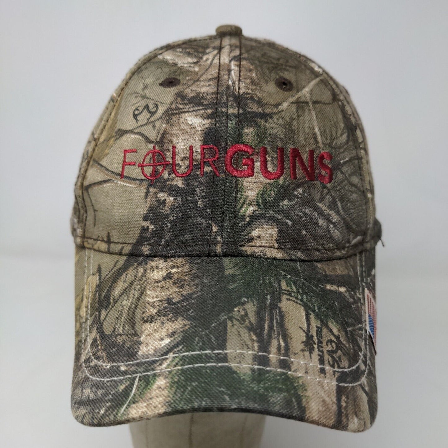 Four Guns Men's Slideback Camo Hat Size OSFA Embroidered Logo