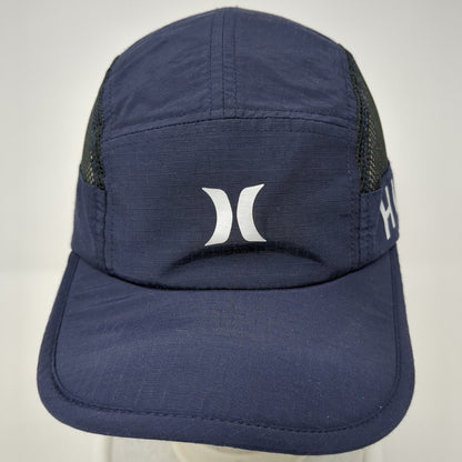 Hurley Toggle Back 5 Panel Hat Blue One Size Adjustable Mesh Trim