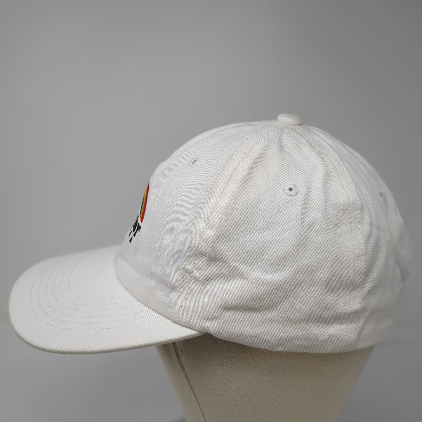 Deep Eddy Vodka Baseball Cap White One Size Rainbow Pride Flag Hat Adjustable