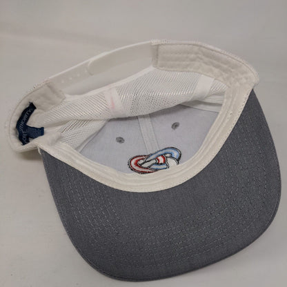 Port Authority Snapback Mesh Back Trucker Hat Gray One Size Embroidered
