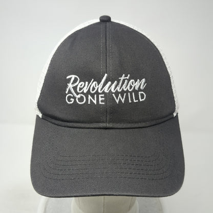 Revolution Gone Wild Snapback Trucker Hat Gray One Size Mesh Back