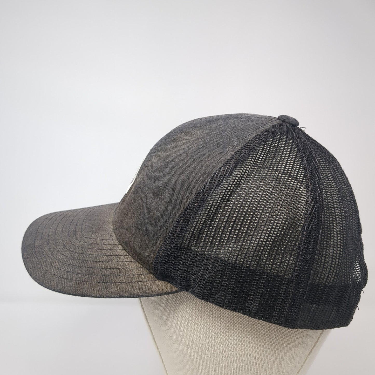 Volcom Snapback Trucker Hat Black One Size Adjustable Embroidered Mesh Back