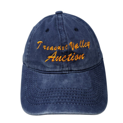 Treasure Valley Auction Slideback Hat Blue OS Adjustable Embroidered 6 Panel